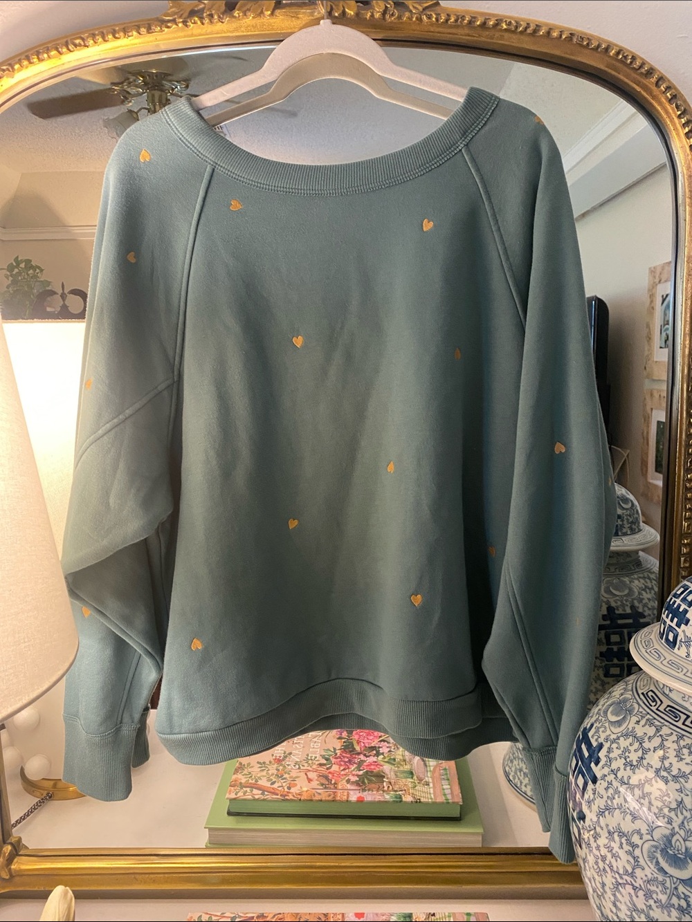 Universal Thread Embroidered Heart Sweater